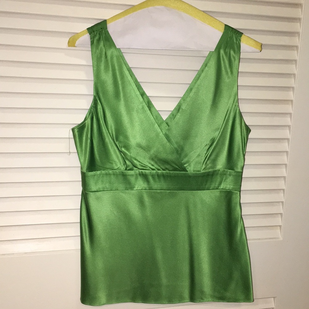 Green Silk INC top size 8